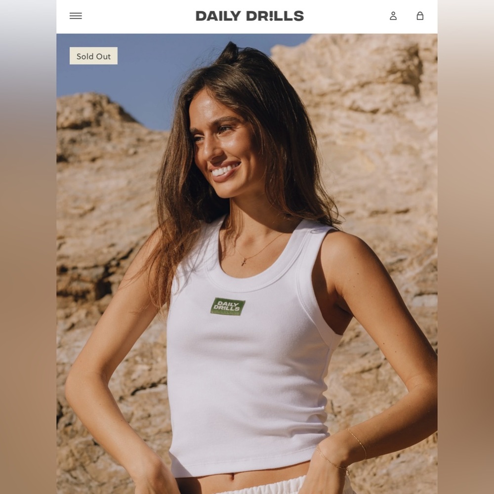 Daily Drills White Tank Top